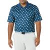 imageAmazon Essentials Mens Golf Polo Shirt Quick Dry Short SleeveTeal Blue Birds Print