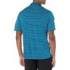 imageAmazon Essentials Mens Golf Polo Shirt Quick Dry Short SleeveTeal Blue White Stripe