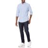 imageAmazon Essentials Mens Long Sleeve Shirts Casual  RegularFit Pocket OxfordBlue