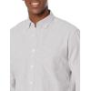 imageAmazon Essentials Mens Long Sleeve Shirts Casual  RegularFit Pocket OxfordGrey