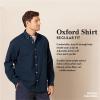 imageAmazon Essentials Mens Long Sleeve Shirts Casual  RegularFit Pocket OxfordNavy