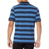imageAmazon Essentials Mens Polo Shirts Short Sleeve SlimFit Cotton PiqueBlack Blue Rugby Stripe
