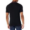 imageAmazon Essentials Mens Polo Shirts Short Sleeve SlimFit Cotton PiqueBlack Thin Stripe