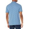 imageAmazon Essentials Mens Polo Shirts Short Sleeve SlimFit Cotton PiqueBlue Palm Tree Print