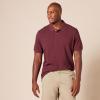 imageAmazon Essentials Mens Polo Shirts Short Sleeve SlimFit Cotton PiqueBurgundy