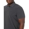 imageAmazon Essentials Mens Polo Shirts Short Sleeve SlimFit Cotton PiqueCharcoal Heather