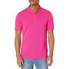 imageAmazon Essentials Mens Polo Shirts Short Sleeve SlimFit Cotton PiqueHot Pink