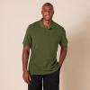 imageAmazon Essentials Mens Polo Shirts Short Sleeve SlimFit Cotton PiqueOlive