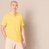 imageAmazon Essentials Mens Polo Shirts Short Sleeve SlimFit Cotton PiqueYellow Thin Stripe