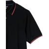imageAmazon Essentials Mens RegularFit Cotton Pique Polo Shirt Available in Big ampamp TallBlack Red White Thin Stripe