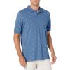 imageAmazon Essentials Mens RegularFit Cotton Pique Polo Shirt Available in Big ampamp TallBlue White Palm Tree Print
