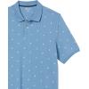 imageAmazon Essentials Mens RegularFit Cotton Pique Polo Shirt Available in Big ampamp TallBlue White Palm Tree Print