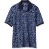 imageAmazon Essentials Mens RegularFit Cotton Pique Polo Shirt Available in Big ampamp TallIndigo Palm Leaf Print