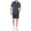 imageAmazon Essentials Mens RegularFit Cotton Pique Polo Shirt Available in Big ampamp TallNavy White Dots
