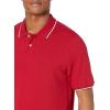 imageAmazon Essentials Mens RegularFit Cotton Pique Polo Shirt Available in Big ampamp TallRed Twin Stripe