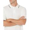 imageAmazon Essentials Mens RegularFit Cotton Pique Polo Shirt Available in Big ampamp TallWhite Twin Stripe