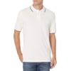 imageAmazon Essentials Mens RegularFit Cotton Pique Polo Shirt Available in Big ampamp TallWhite Twin Stripe