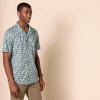 imageAmazon Essentials Mens RegularFit ShortSleeve ButtonDown Vacation ShirtBlue Floral
