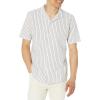 imageAmazon Essentials Mens RegularFit ShortSleeve ButtonDown Vacation ShirtBlue Pink Vertical Stripe