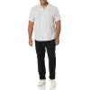 imageAmazon Essentials Mens RegularFit ShortSleeve ButtonDown Vacation ShirtBlue Pink Vertical Stripe
