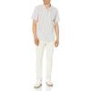 imageAmazon Essentials Mens RegularFit ShortSleeve ButtonDown Vacation ShirtBlue Pink Vertical Stripe
