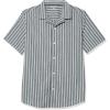 imageAmazon Essentials Mens RegularFit ShortSleeve ButtonDown Vacation ShirtBlue Stripe
