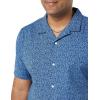 imageAmazon Essentials Mens RegularFit ShortSleeve ButtonDown Vacation ShirtIndigo Palm Leaf Print