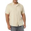 imageAmazon Essentials Mens RegularFit ShortSleeve ButtonDown Vacation ShirtKhaki Brown