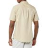 imageAmazon Essentials Mens RegularFit ShortSleeve ButtonDown Vacation ShirtKhaki Brown
