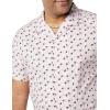 imageAmazon Essentials Mens RegularFit ShortSleeve ButtonDown Vacation ShirtLavender Palm Leaf Print