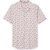 imageAmazon Essentials Mens RegularFit ShortSleeve ButtonDown Vacation ShirtLavender Palm Leaf Print