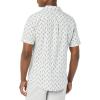 imageAmazon Essentials Mens RegularFit ShortSleeve ButtonDown Vacation ShirtLight Blue Bird Print