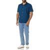 imageAmazon Essentials Mens RegularFit ShortSleeve ButtonDown Vacation ShirtNavy