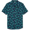 imageAmazon Essentials Mens RegularFit ShortSleeve ButtonDown Vacation ShirtNavy Palm Leaf