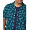 imageAmazon Essentials Mens RegularFit ShortSleeve ButtonDown Vacation ShirtNavy Palm Leaf