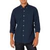 imageAmazon Essentials Mens Long Sleeve Shirts Casual  RegularFit Pocket OxfordNavy