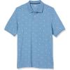 imageAmazon Essentials Mens RegularFit Cotton Pique Polo Shirt Available in Big ampamp TallBlue White Palm Tree Print