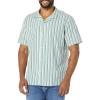 imageAmazon Essentials Mens RegularFit ShortSleeve ButtonDown Vacation ShirtLight Blue Stripe
