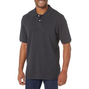 imageAmazon Essentials Mens RegularFit Cotton Pique Polo Shirt Available in Big ampamp TallBlack