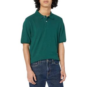 imageAmazon Essentials Mens RegularFit Cotton Pique Polo Shirt Available in Big ampamp TallDark Green