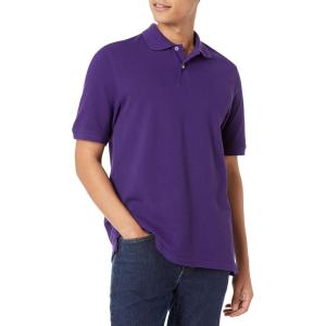 imageAmazon Essentials Mens RegularFit Cotton Pique Polo Shirt Available in Big ampamp TallDark Purple