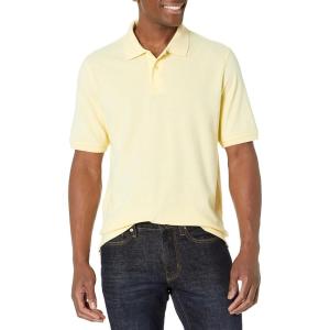 imageAmazon Essentials Mens RegularFit Cotton Pique Polo Shirt Available in Big ampamp TallLight Yellow
