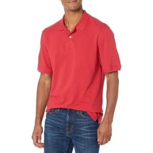 imageAmazon Essentials Mens RegularFit Cotton Pique Polo Shirt Available in Big ampamp TallRed