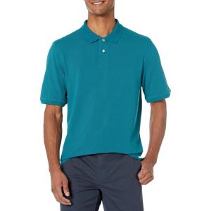 imageAmazon Essentials Mens RegularFit Cotton Pique Polo Shirt Available in Big ampamp TallTeal Blue
