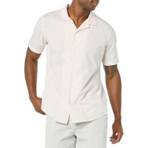 imageAmazon Essentials Mens RegularFit ShortSleeve ButtonDown Vacation ShirtPink