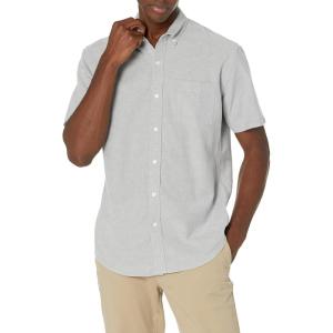 imageAmazon Essentials Oxford Shirts for Men  RegularFit ShortSleeveGrey