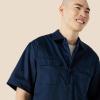 imageAmazon Essentials Button Up Shirt for Men ShortSleeve Stain and WrinkleResistantNavy
