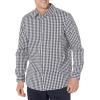 imageAmazon Essentials Dress Shirts Button Down Long Sleeve RegularFit StretchWhite Gingham