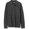 imageAmazon Essentials LongSleeve Polo Shirt for Men Slim Fit PiqueCharcoal Heather