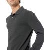 imageAmazon Essentials LongSleeve Polo Shirt for Men Slim Fit PiqueCharcoal Heather